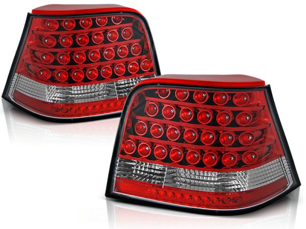 Baklykter VW Golf 4 09.97-09.03 Led Red White - Bilde 2