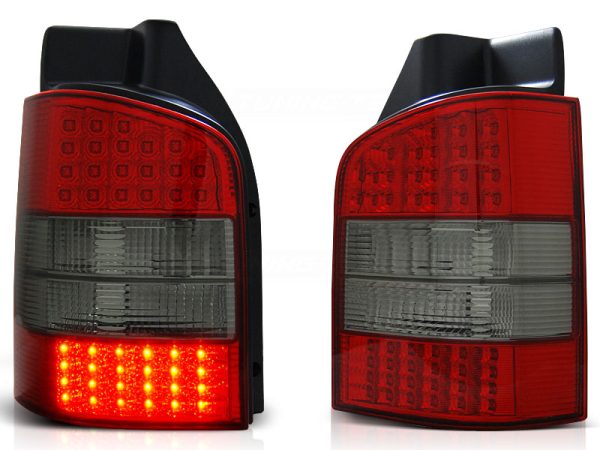 Baklykter VW T5 04.03-09 Led Red Smoke