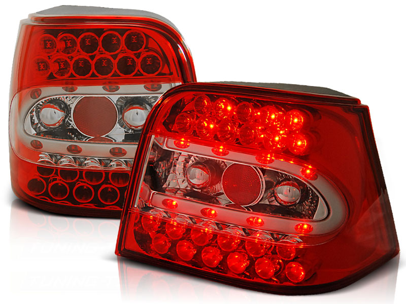 Baklykter VW Golf 4 09.97-09.03 Led Red White - Bilde 2
