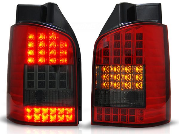 Baklykter VW T5 04.03-09 Led Red Smoke