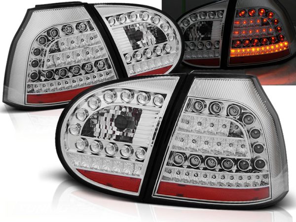 Baklykter VW Golf 5 10.03-09 Led Chrome