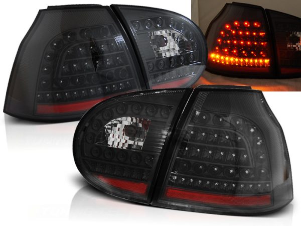 Baklykter VW Golf 5 10.03-09 Led Black