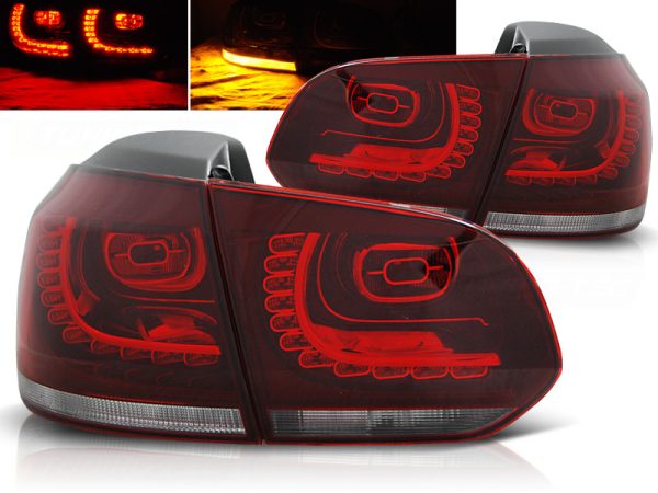 Baklykter VW Golf 6 10.08-12 Led Red White