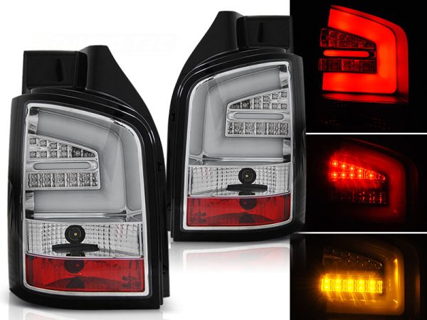 Baklykter VW T5 04.03-09 Led Bar Chrome
