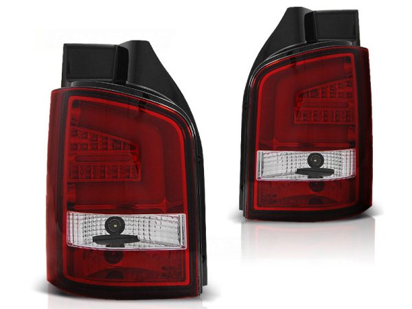 Baklykter VW T5 04.10-15 Led Bar Red White