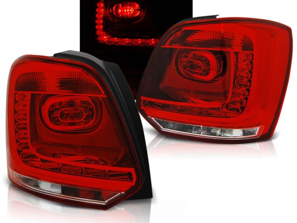 Baklykter VW Polo 09-14 Led Red White