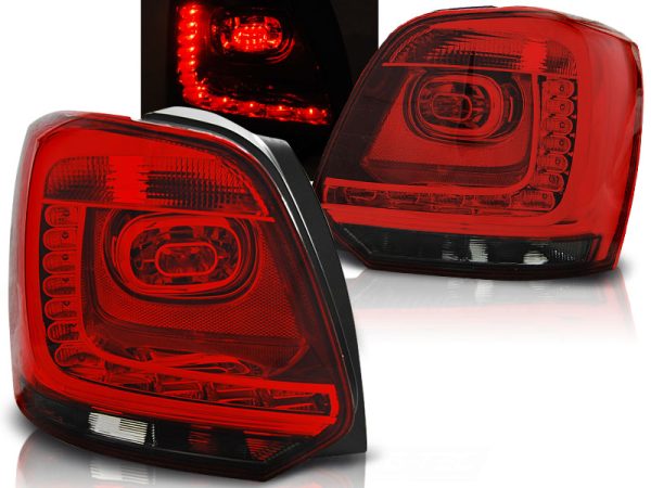Baklykter VW Polo 09-14 Led Red Smoke