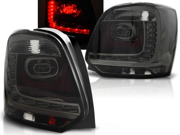 Baklykter VW Polo 09-14 Led Smoke