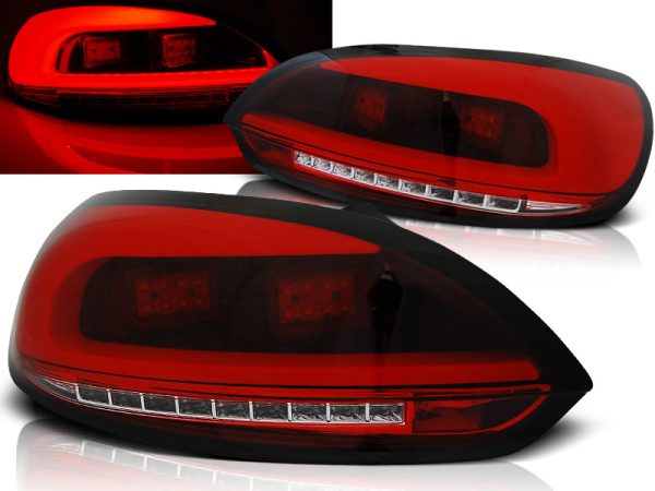 Baklykter VW Scirocco III 08-04.14 Led Bar Red White