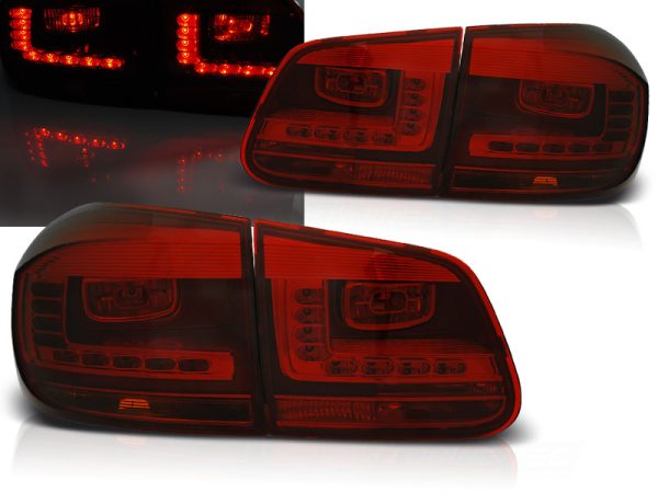 Baklykter VW Tiguan 07.11-12.15 Led Red Smoke