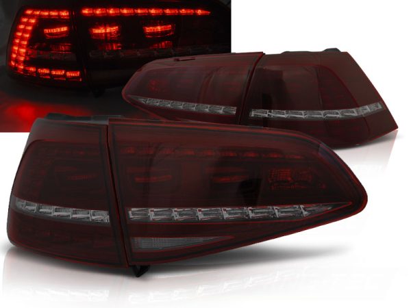 Baklykter VW Golf 7 13-17 Led Sport Red Smoke Seq