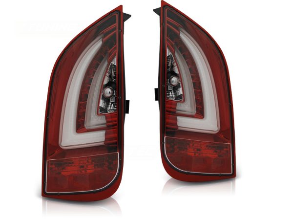 Baklykter VW UP! 3.11- / Skoda Citigo 12.11- Led Bar Red White - Bilde 2