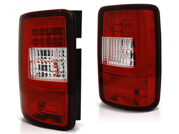 Baklykter VW Caddy 03-03.14 Led Bar Red White - Bilde 2