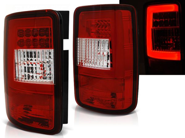 Baklykter VW Caddy 03-03.14 Led Bar Red White