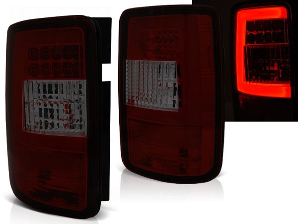 Baklykter VW Caddy 03-03.14 Led Bar Red Smoke