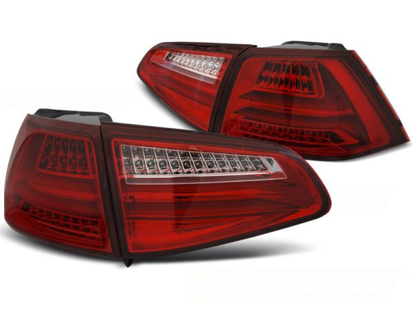 Baklykter VW Golf 7 13-17 Led Bar Red White - Bilde 2