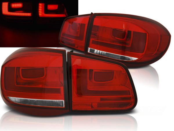 Baklykter VW Tiguan 07-07.11 Led Bar Red White