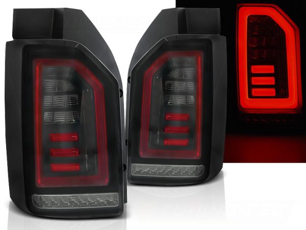 Baklykter VW T6 15-19 Led Bar Smoke Black Red