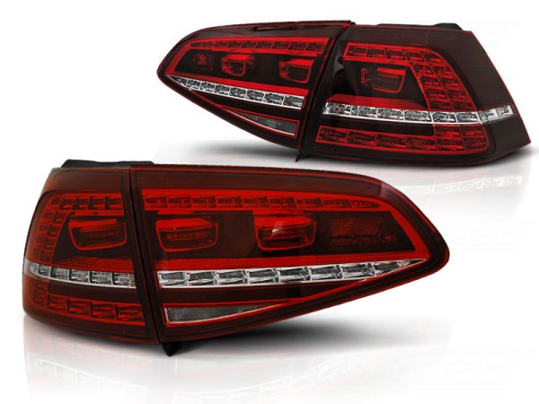Baklykter VW Golf 7 13-17 Led Sport Red White Seq - Bilde 2