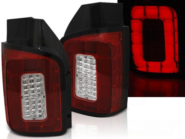 Baklykter VW T6 15-19 Transporter Led Bar Red White