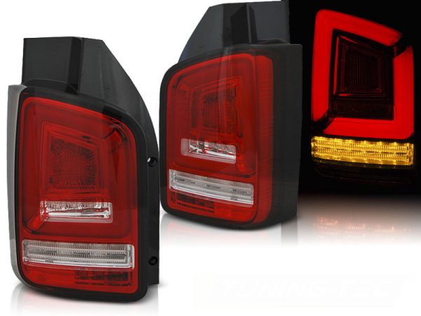 Baklykter VW T6 15-19 TR Led Bar Red White Seq