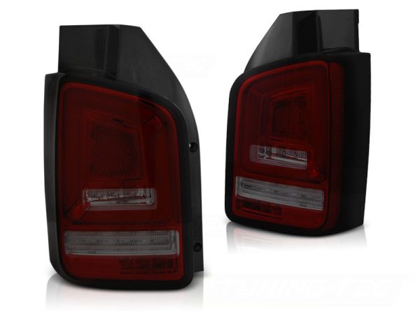 Baklykter VW T5 04.03-09 Led Bar Red Smoke Seq - Bilde 2