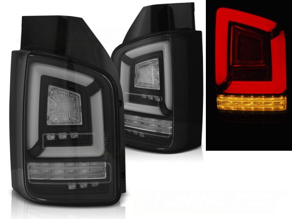 Baklykter VW T5 04.03-09 Led Bar Black Seq