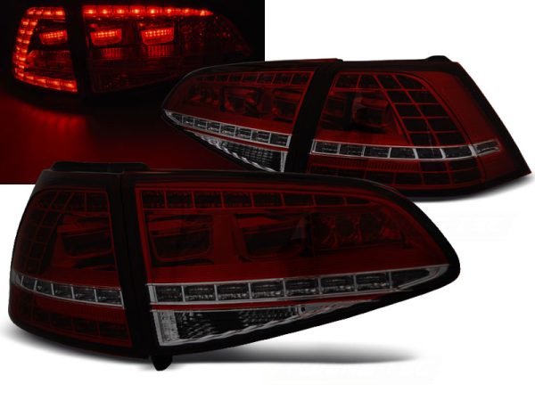 Baklykter VW Golf 7 13-17 Led Sport Red Smoke Seq
