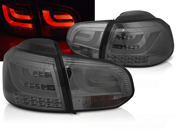 Baklykter VW Golf 6 10.08-12 Led Bar Smoke