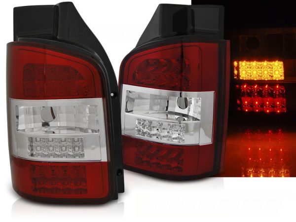 Baklykter VW T5 10-15 Transporter Led Red White