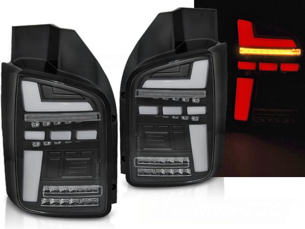 Baklykter VW T5 04.03-09 Black Full Led Seq Indikator