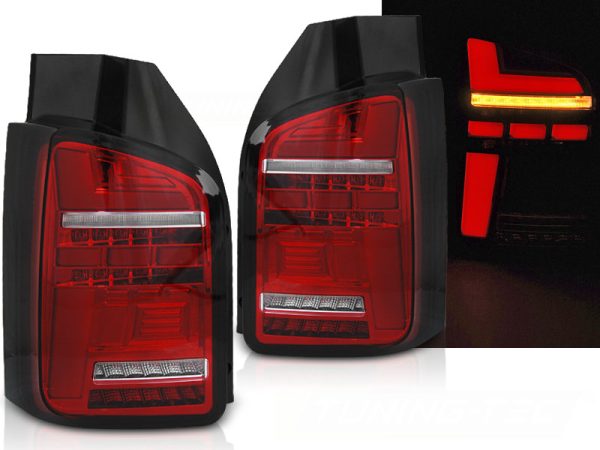 Baklykter VW T6.1 20- OEM Pære Led Bar Red White Seq