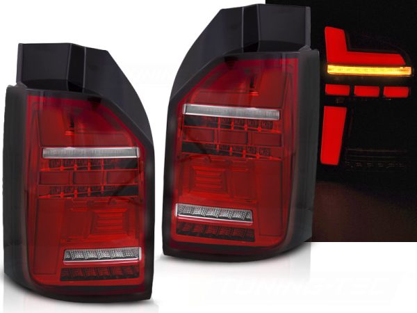Baklykter VW T6, T6.1 15-21 OEM Led Bar Red White Seq