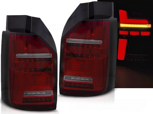 Baklykter VW T6.1 20- OEM Pære Led Bar Red Smoke Seq
