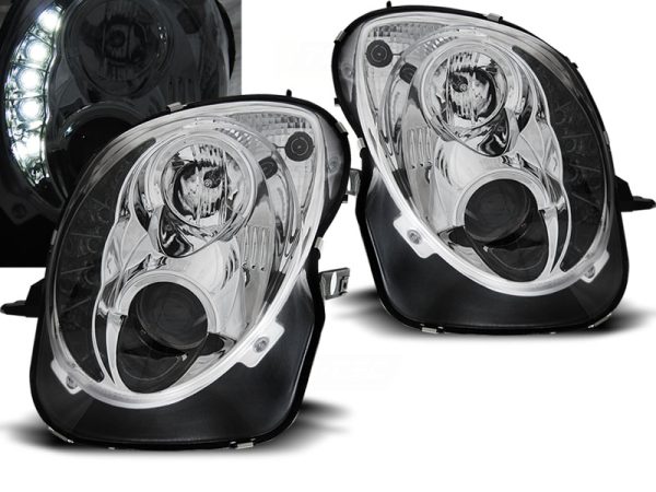 Frontlykter Alfa Romeo Mito 08-19 TRU Drl Chrome