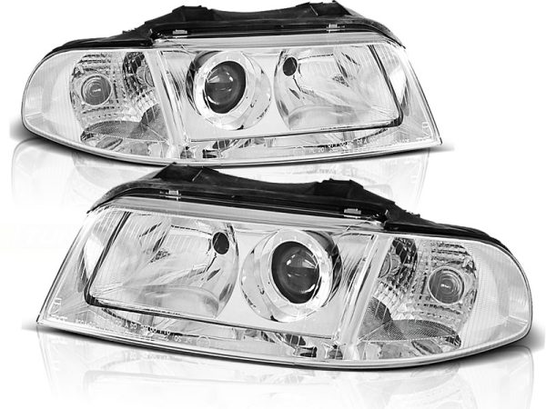 Frontlykter Audi A4 01.99-11.00 Chrome