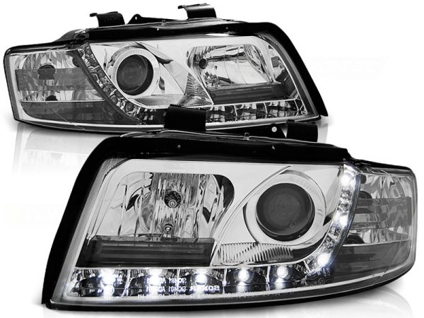Frontlykter Audi A4 10.00-10.04 Daylight Chrome