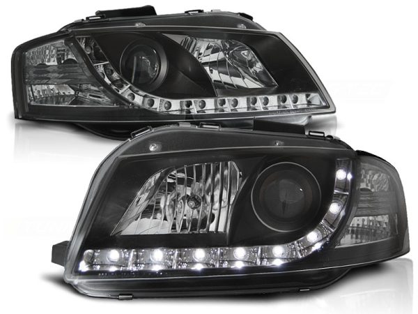 Frontlykter Audi A3 8P 05.03-03.08 Daylight Black - Bilde 2