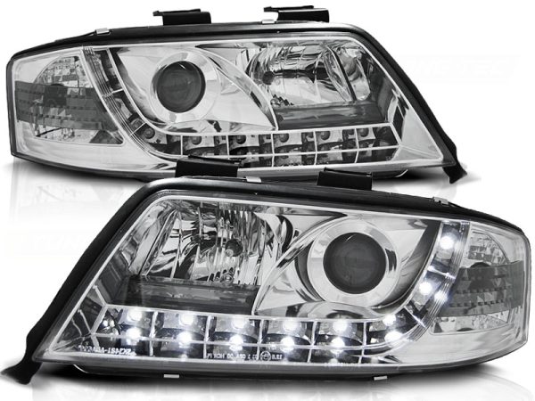Frontlykter Audi A6 06.01-05.04 Daylight Chrome