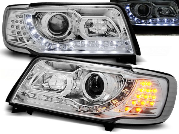 Frontlykter Audi 100 C4 12.90-06.94 Daylight Chrome
