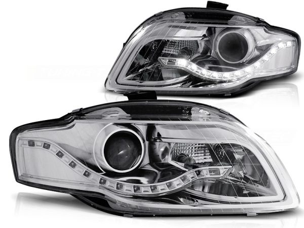 Frontlykter Audi A4 B7 11.04-03.08 Daylight Chrome - Bilde 2