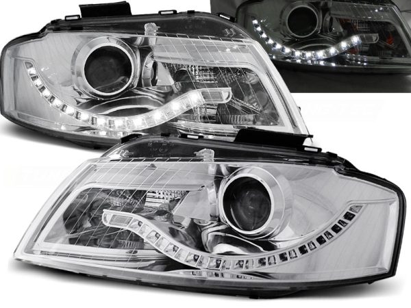 Frontlykter Audi A3 8P 05.03-03.08 Daylight Chrome