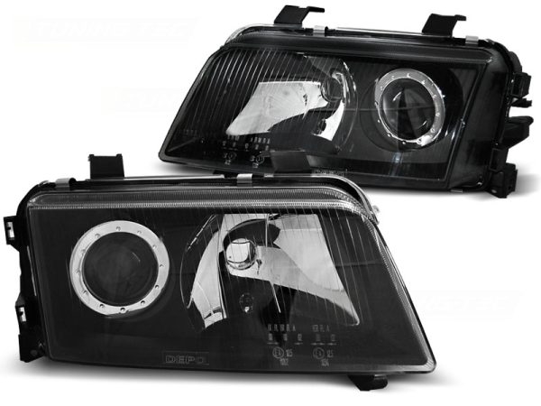 Frontlykter Audi A4 11.94-12.98 Black