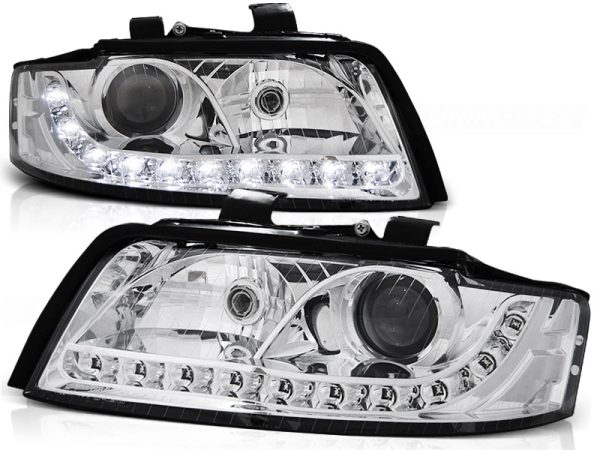 Frontlykter Audi A4 10.00-10.04 Daylight Chrome