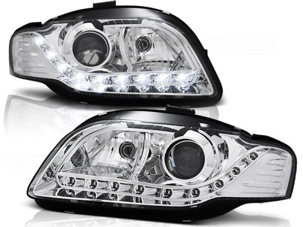 Frontlykter Audi A4 B7 11.04-03.08 Daylight Chrome