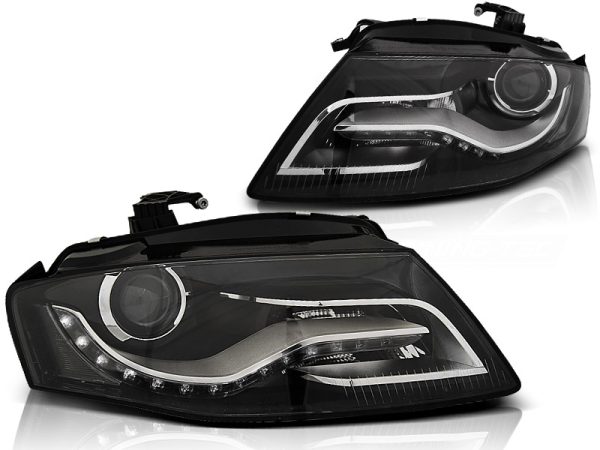 Frontlykter Audi A4 B8 04.08- 11 Black Tru Drl - Bilde 2