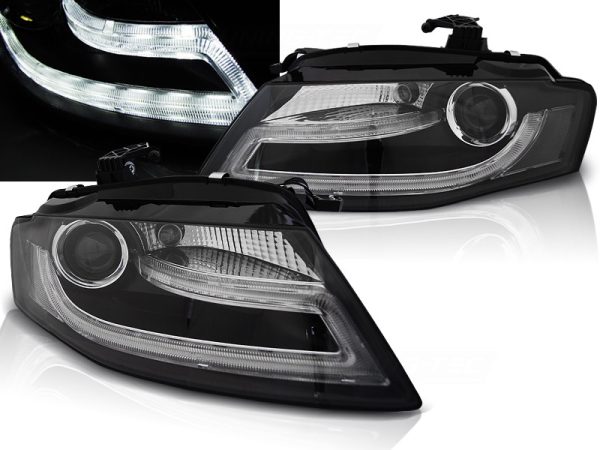 Frontlykter Audi A4 B8 04.08-11 True Drl Black