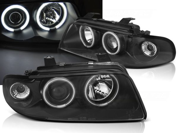 Frontlykter Audi A4 11.94-12.98 Angel Eyes CCFL Black