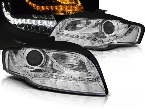 Frontlykter Audi A4 B7 11.04-03.08 Daylight Chrome