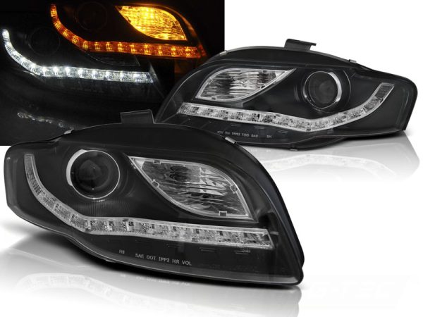 Frontlykter Audi A4 B7 11.04-03.08 Daylight Black